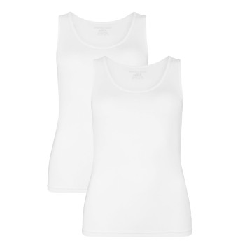 Bamboo basics 2P Anna Knitted Singlet Hvid Large Dame