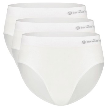 Bamboo basics Trusser 3P Belle Seamless Full Brief Hvid Large Dame