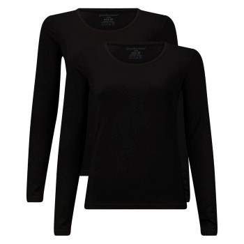 Bamboo basics 2P Lara Knitted  Long Sleeve T-Shirt Sort XX-Large Dame
