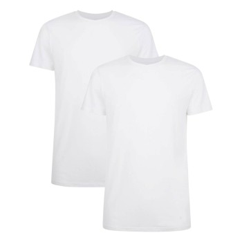 Bamboo basics 2P Ruben T-Shirt Round Neck Hvid Large Herre