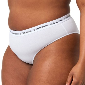 Björn Borg Trusser 2P Core Logo High Waist Brief Hvid bomuld X-Large Dame