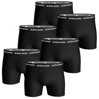 Björn Borg 6P Essential Shorts Sort bomuld Small Herre