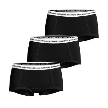 Björn Borg Trusser 3P Everyday Cotton Boxer Shorts Sort/Hvid bomuld Small Dame