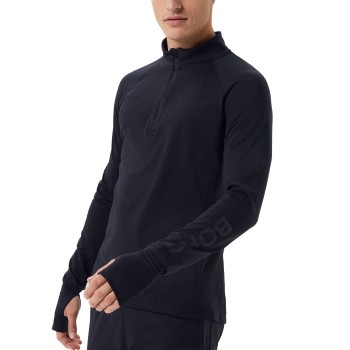 Björn Borg Midlayer Half Zip Sort polyester Small Herre