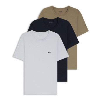 BOSS 3P Classic T ShirtRN Sort/brun bomuld XX-Large Herre