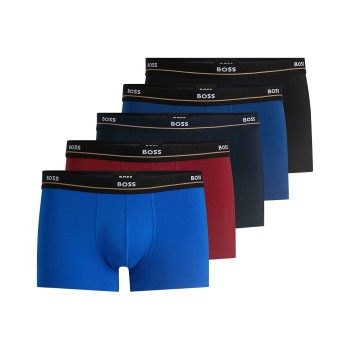 BOSS 10P Essential Trunk Blå/Rød bomuld Small Herre