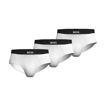 BOSS 3P ONE HipBr Cotton Briefs Hvid bomuld Small Herre