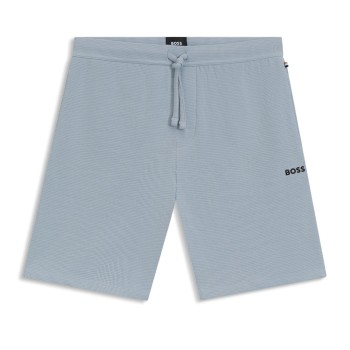 BOSS Waffle Nightwear Shorts Lyseblå Medium Herre