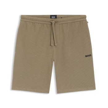 BOSS Waffle Nightwear Shorts Lysbrun  Large Herre