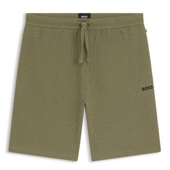 BOSS Waffle Nightwear Shorts Lysegrøn X-Large Herre