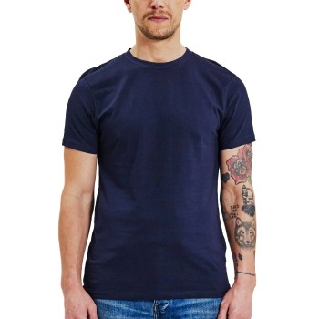 Bread & Boxers Bread and Boxer Cotton Crew Neck Blå økologisk bomuld Large Herre