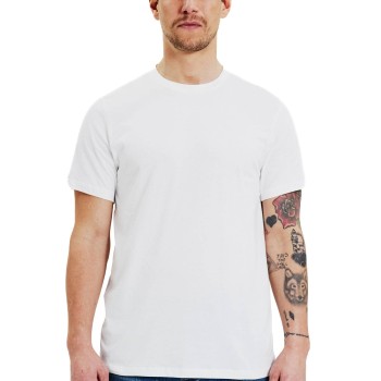 Bread & Boxers Bread and Boxer Cotton Crew Neck Hvid økologisk bomuld X-Small Herre