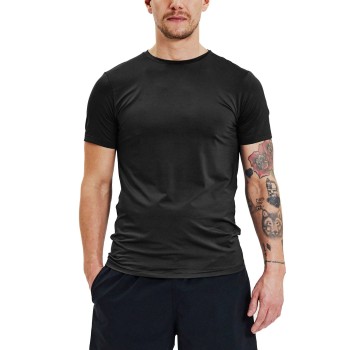 Bread & Boxers Bread and Boxers Active Crew Neck Sort polyester X-Small Herre