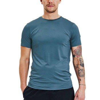 Bread & Boxers Bread and Boxers Active Crew Neck Blå polyester Large Herre