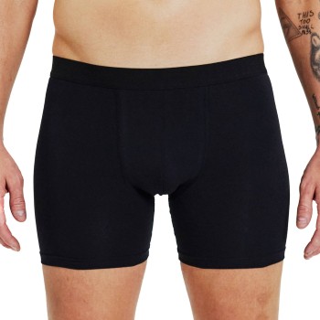 Bread & Boxers Bread and Boxers Brief Boxer Long Leg 3P Sort økologisk bomuld XX-Large Herre
