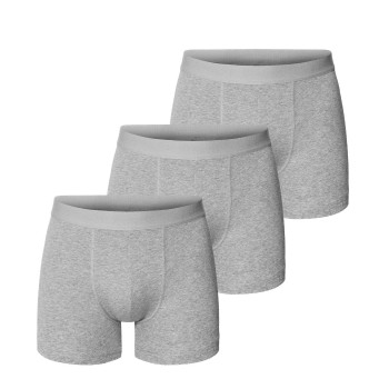 Bread & Boxers Bread and Boxers Brief Boxer Long Leg 3P Grå økologisk bomuld XX-Large Herre