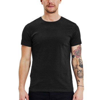 Bread & Boxers Bread and Boxers Crew Neck Sort økologisk bomuld X-Small Herre