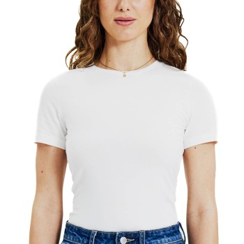 Bread & Boxers Bread and Boxers Crew Neck Slim Hvid økologisk bomuld Large Dame