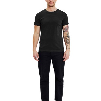 Bread & Boxers Bread and Boxers Crew Necks 2P Sort økologisk bomuld X-Large Herre