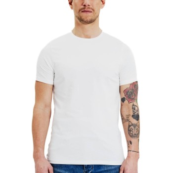 Bread & Boxers Bread and Boxers Crew Necks 2P Hvid økologisk bomuld Small Herre