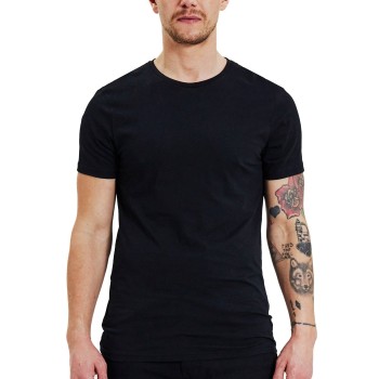 Bread & Boxers Bread and Boxers Lightweight Crew Neck Tee 2P Sort økologisk bomuld Large Herre