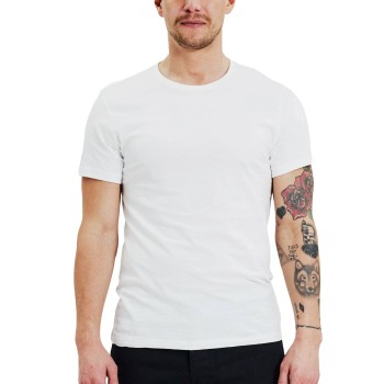 Bread & Boxers Bread and Boxers Lightweight Crew Neck Tee 2P Hvid økologisk bomuld Large Herre