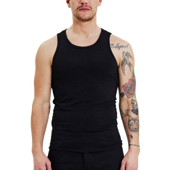 Bread & Boxers Bread and Boxers Men Tanks 2P Sort økologisk bomuld Large Herre