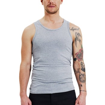 Bread & Boxers Bread and Boxers Men Tanks 2P Gråmelerad økologisk bomuld Large Herre