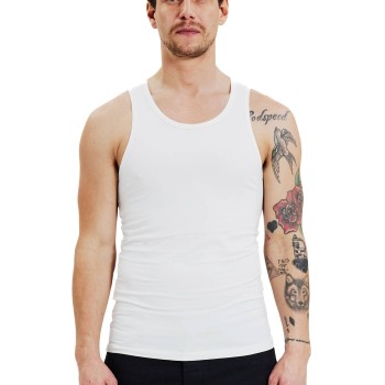 Bread & Boxers Bread and Boxers Men Tanks 2P Hvid økologisk bomuld X-Small Herre