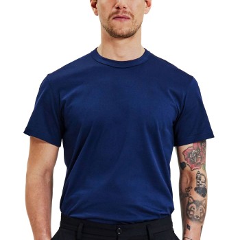Bread & Boxers Bread and Boxers Pima Cotton Crew Neck Marineblå økologisk bomuld X-Small Herre