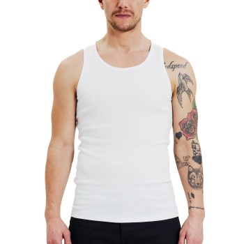 Bread & Boxers Bread and Boxers Ribbed Tank Top 2P Hvid økologisk bomuld Medium Herre