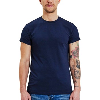 Bread & Boxers Bread and Boxers Roll-Up Tee Marineblå økologisk bomuld XX-Large Herre