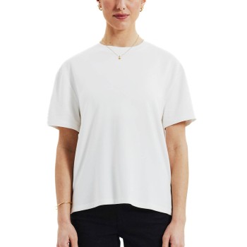 Bread & Boxers Bread and Boxers Soft Fiber T Shirt Hvid viskose Small Dame