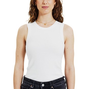 Bread & Boxers Bread and Boxers Tank Crew Neck Ribbed Hvid økologisk bomuld Large Dame