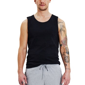 Bread & Boxers Bread and Boxers Tank Relaxed Sort økologisk bomuld Small Herre