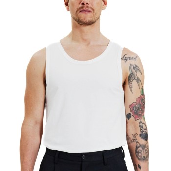 Bread & Boxers Bread and Boxers Tank Relaxed Hvid økologisk bomuld Medium Herre