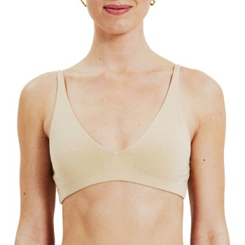 Bread & Boxers Bread and Boxers Triangle Bra BH Beige økologisk bomuld Large Dame