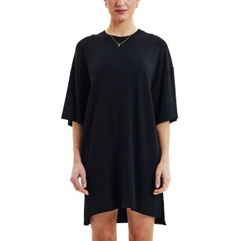 Bread & Boxers Bread and Boxers T-Shirt Dress Sort viskose Medium Dame