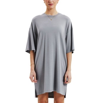 Bread & Boxers Bread and Boxers T-Shirt Dress Grå viskose X-Small Dame