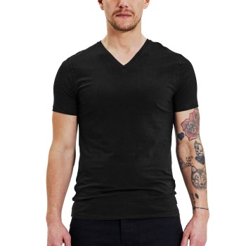 Bread & Boxers Bread and Boxers V-Neck Sort økologisk bomuld Medium Herre