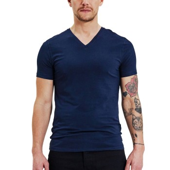 Bread & Boxers Bread and Boxers V-Neck Mørkblå økologisk bomuld Small Herre