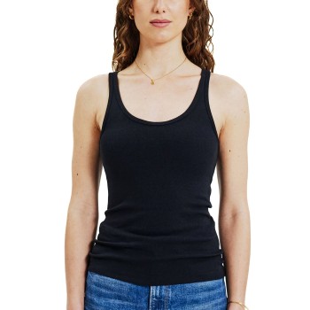 Bread & Boxers Bread and Boxers Women Ribbed Tank Top Sort bomuld Medium Dame