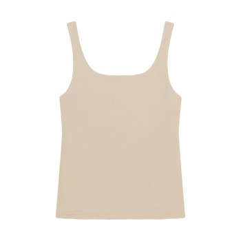 Bread & Boxers Bread and Boxers Women Tank Top With Scoop Back Beige økologisk bomuld Large Dame