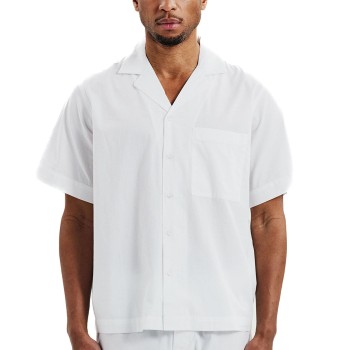 Bread & Boxers Bread and Boxers Woven Shirt Hvid økologisk bomuld Medium Herre