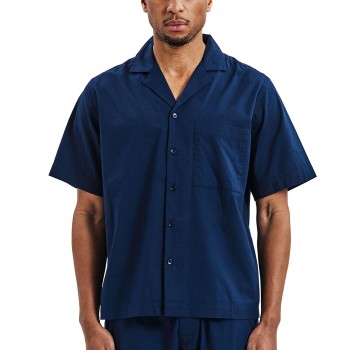 Se Bread & Boxers Bread and Boxers Woven Shirt Marineblå økologisk bomuld X-Large Herre hos Timarco
