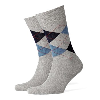 Burlington Strømper Manchester Mercerised Cotton Sock Blå Mønster Str 40/46 Herre