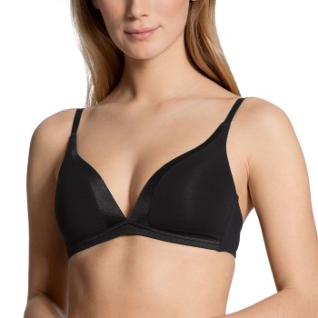 Calida BH Cate Triangle Soft-Bra Sort bomuld A 80 Dame