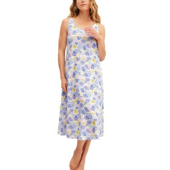 Calida Coastal Dreams Nightdress Hvid/Blå bomuld Small Dame