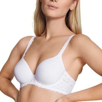 Calida BH Natural Comfort Lace Bra Hvid polyamid D 75 Dame