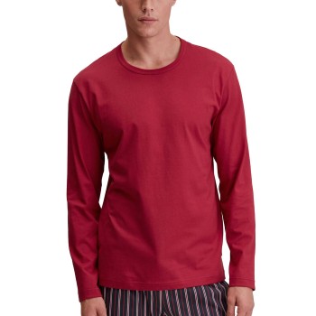 Calida Remix Basic Sleep Long Sleeve Shirt Rød bomuld Small Herre